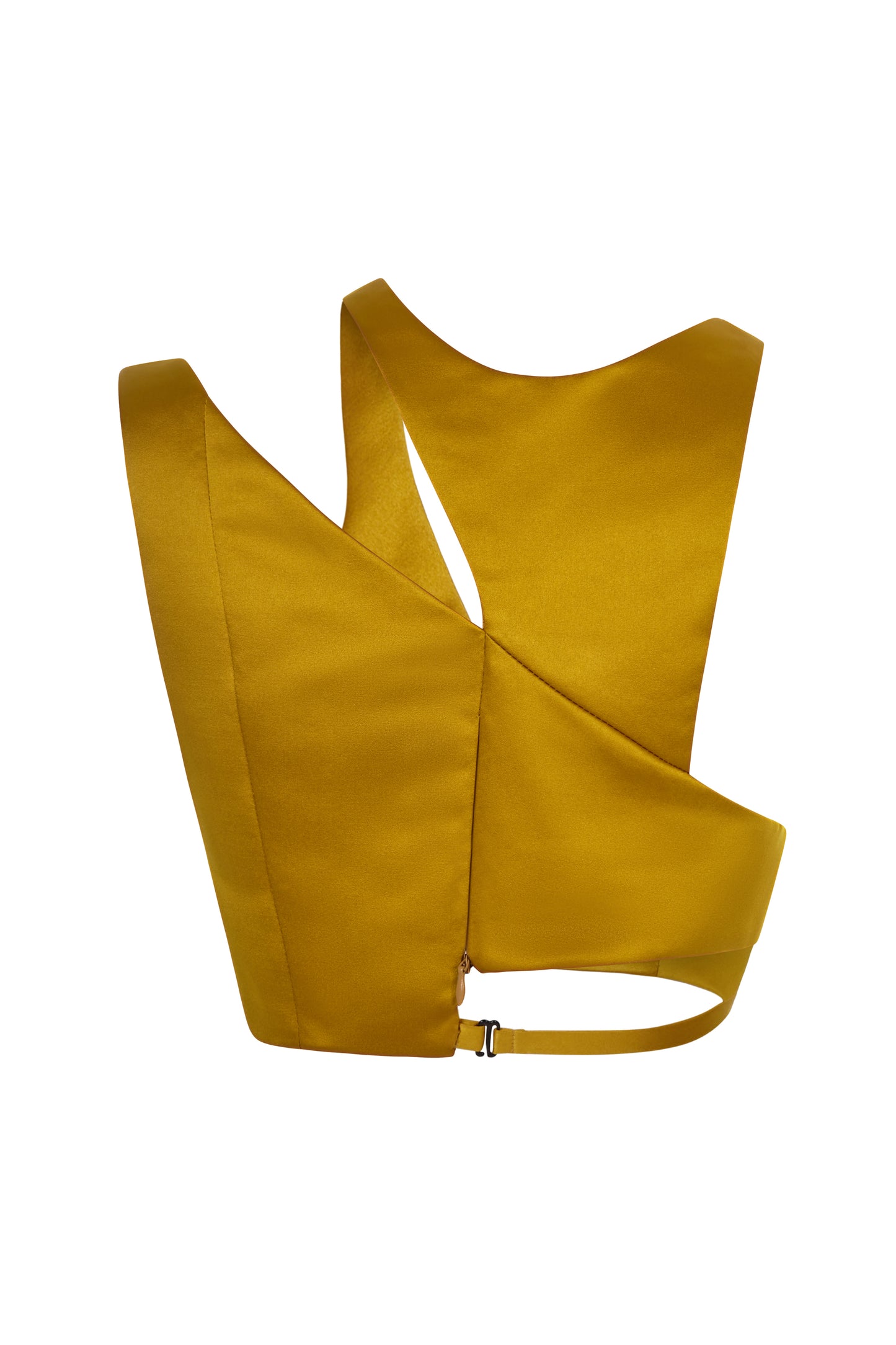 SALE - Mustard Satin Top