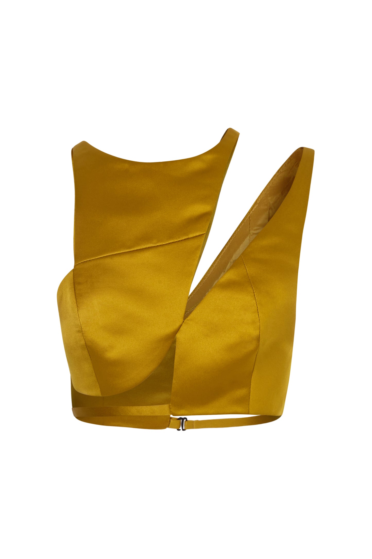 SALE - Mustard Satin Top