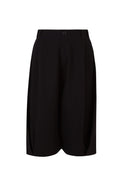 Pleated Draped Bermuda Pants